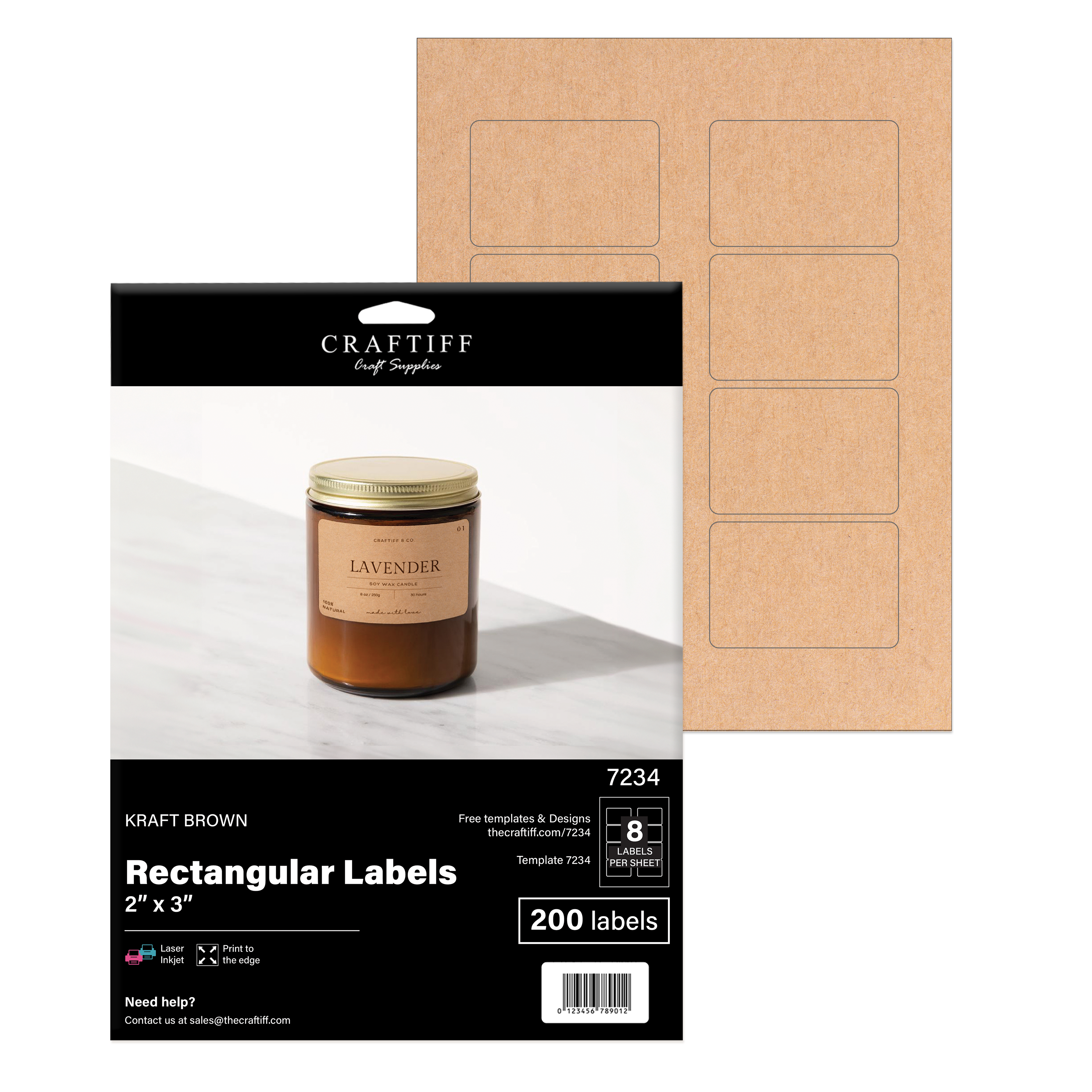 2x3 Inch Rectangular Label【7234】 – Craftiff