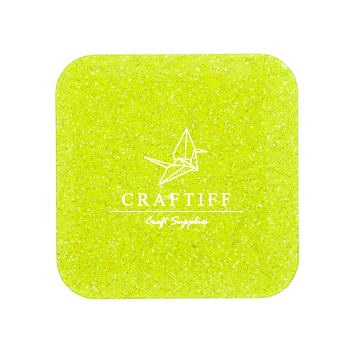 Green Lime Jelly Glitter Acrylic Sheet  3mm Large sheet 23.5"x40" for laser cutter engraving diy xtool glowforge