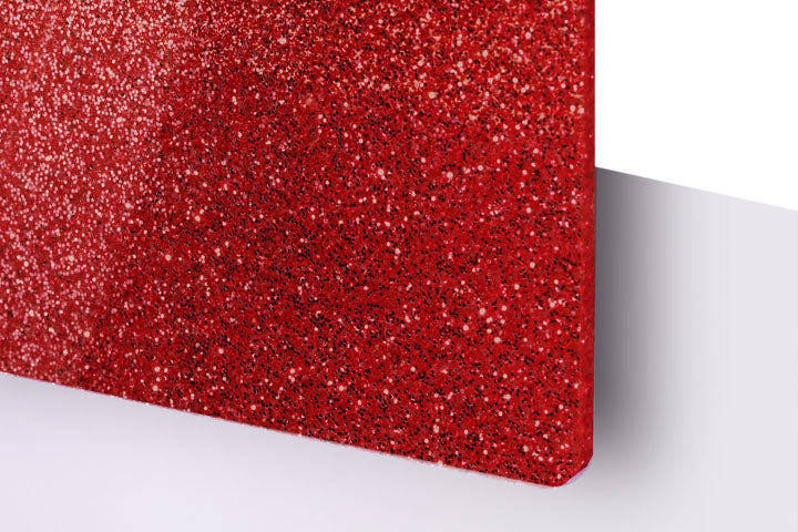 Red Glitter Acrylic Sheet